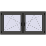 REHAU ENERGY-SAVING SYNEGO MD 1545x725 mm BASALT_GREY dwustronny