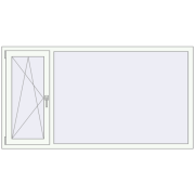 REHAU ENERGY-SAVING SYNEGO MD 1930x1030 mm RAL 9016 Traffic white two-sided