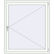 REHAU OPTIMUM EURO-DESIGN 70 1100x1250 mm RAL 9016 Traffic white two-sided