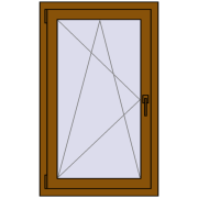 REHAU OPTIMUM EURO-DESIGN 70 700x1050 mm GOLDEN OAK two-sided