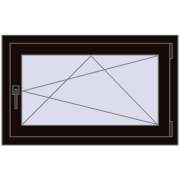 REHAU OPTIMUM EURO-DESIGN 70 900x560 mm BLACK_BROWN two-sided