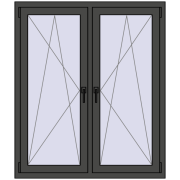 REHAU ENERGY-SAVING SYNEGO MD 1155x1355 mm BASALT_GREY dwustronny