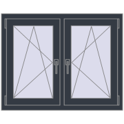 Okna skrzydłowe 1005x815 mm REHAU ENERGY-SAVING SYNEGO MD ANTHRACITE_GREY_STRUKTURAL dwustronny