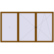 Okna skrzydłowe 4000x2300 mm KORSA BRILLANT DESIGN GOLDEN OAK dwustronny