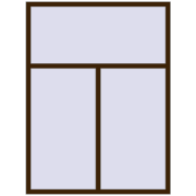 REHAU OPTIMUM EURO-DESIGN 70 1500x2000 mm DARK_OAK two-sided