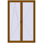 REHAU ENERGY-SAVING SYNEGO MD 1500x2300 mm GOLDEN OAK two-sided