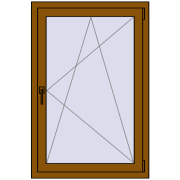 REHAU ENERGY-SAVING SYNEGO MD 800x1200 mm GOLDEN OAK two-sided
