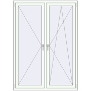 REHAU OPTIMUM EURO-DESIGN 70 1300x1800 mm RAL 9016 Traffic white two-sided