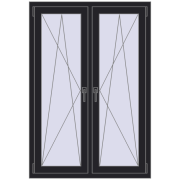 Okna skrzydłowe 1035x1460 mm REHAU ENERGY-SAVING SYNEGO MD BLACK_ULTI-MATT dwustronny