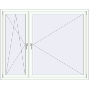 REHAU OPTIMUM EURO-DESIGN 70 1765x1435 mm RAL 9016 Traffic white two-sided