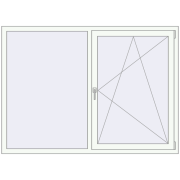 REHAU OPTIMUM EURO-DESIGN 70 1800x1300 mm ANTHRACITE_GREY_STRUKTURAL zewnętrzny