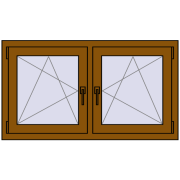 REHAU ENERGY-SAVING SYNEGO MD 1215x650 mm GOLDEN OAK dwustronny