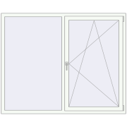 REHAU ENERGY-SAVING SYNEGO MD 1800x1450 mm RAL 9016 Traffic white two-sided