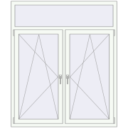 REHAU OPTIMUM EURO-DESIGN 70 1400x1660 mm RAL 9016 Traffic white dwustronny