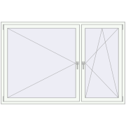 REHAU ENERGY-SAVING SYNEGO MD 1950x1300 mm RAL 9016 Traffic white two-sided