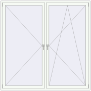 REHAU ENERGY-SAVING SYNEGO MD 2000x2000 mm RAL 9016 Traffic white two-sided