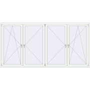 REHAU ENERGY-SAVING SYNEGO MD 3200x1600 mm RAL 9016 Traffic white two-sided