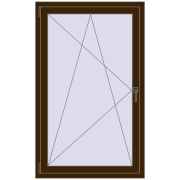 REHAU ENERGY-SAVING SYNEGO MD 900x1400 mm DARK_OAK two-sided