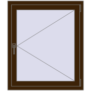REHAU OPTIMUM EURO-DESIGN 70 850x1000 mm DARK_OAK two-sided