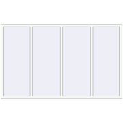 Tilt-and-Turn 2500x1540 mm REHAU BRILLANT DESIGN RAL 9016 Traffic white two-sided