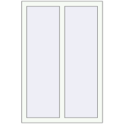 REHAU OPTIMUM EURO-DESIGN 70 800x1200 mm RAL 9016 Traffic white two-sided