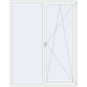 REHAU BRILLANT DESIGN 1800x2300 mm RAL 9016 Traffic white two-sided