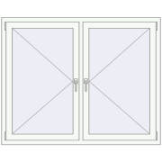 REHAU OPTIMUM EURO-DESIGN 70 1500x1200 mm RAL 9016 Traffic white two-sided