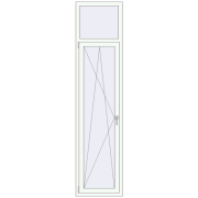 REHAU ENERGY-SAVING SYNEGO MD 600x2500 mm ANTHRACITE_GREY_STRUKTURAL external