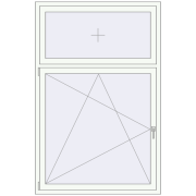 REHAU OPTIMUM EURO-DESIGN 70 1240x1900 mm RAL 9016 Traffic white two-sided