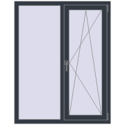 Okna skrzydłowe 1050x1400 mm CLASICTHERM 70 ANTHRACITE_GREY_STRUKTURAL dwustronny