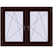 REHAU ENERGY-SAVING SYNEGO MD 1155x875 mm CHOCOLATE_BROWN dwustronny