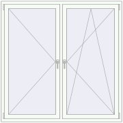 REHAU OPTIMUM EURO-DESIGN 70 1650x1650 mm RAL 9016 Traffic white two-sided