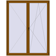 REHAU ENERGY-SAVING SYNEGO MD 1800x2300 mm GOLDEN OAK two-sided