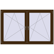 REHAU ENERGY-SAVING SYNEGO MD 1815x1130 mm DARK_OAK dwustronny