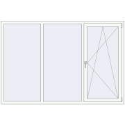 REHAU OPTIMUM EURO-DESIGN 70 2215x1500 mm RAL 9016 Traffic white two-sided