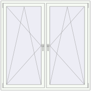 REHAU OPTIMUM EURO-DESIGN 70 1600x1600 mm RAL 9016 Traffic white two-sided