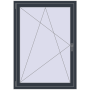 REHAU ENERGY-SAVING SYNEGO MD 1000x1400 mm ANTHRACITE_GREY_STRUKTURAL two-sided