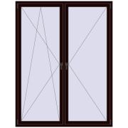 REHAU ENERGY-SAVING SYNEGO MD 1700x2200 mm CHOCOLATE_BROWN two-sided