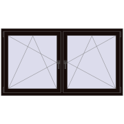 REHAU ENERGY-SAVING SYNEGO MD 1815x950 mm BLACK_BROWN dwustronny