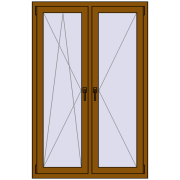 REHAU ENERGY-SAVING SYNEGO MD 1050x1600 mm GOLDEN OAK two-sided