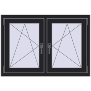 Okna skrzydłowe 1065x725 mm REHAU ENERGY-SAVING SYNEGO MD BLACK_ULTI-MATT dwustronny Okna skrzydłowe 1065x725 mm REHAU ENERGY-SAVING SYNEGO MD BLACK_ULTI-MATT dwustronny