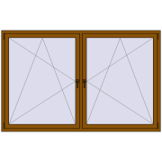 REHAU ENERGY-SAVING SYNEGO MD 2200x1400 mm GOLDEN OAK dwustronny