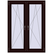 REHAU ENERGY-SAVING SYNEGO MD 1005x1415 mm CHOCOLATE_BROWN dwustronny