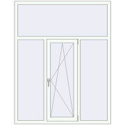 REHAU OPTIMUM EURO-DESIGN 70 1450x1850 mm RAL 9016 Traffic white two-sided