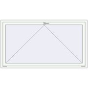 REHAU ENERGY-SAVING SYNEGO MD 1800x1000 mm RAL 9016 Traffic white two-sided