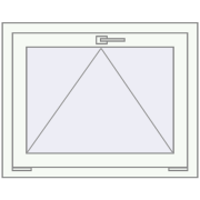 REHAU OPTIMUM EURO-DESIGN 70 800x600 mm RAL 9016 Traffic white two-sided