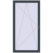 REHAU OPTIMUM EURO-DESIGN 70 1200x2300 mm ANTHRACITE_GREY_STRUKTURAL two-sided