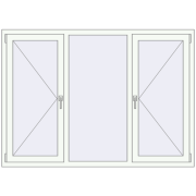REHAU OPTIMUM EURO-DESIGN 70 1750x1250 mm RAL 9016 Traffic white two-sided