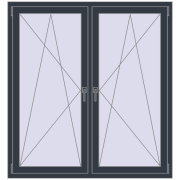 REHAU ENERGY-SAVING SYNEGO MD 1380x1475 mm ANTHRACITE_GREY_STRUKTURAL dwustronny REHAU ENERGY-SAVING SYNEGO MD 1380x1475 mm ANTHRACITE_GREY_STRUKTURAL dwustronny