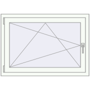 REHAU OPTIMUM EURO-DESIGN 70 995x740 mm RAL 9016 Traffic white two-sided